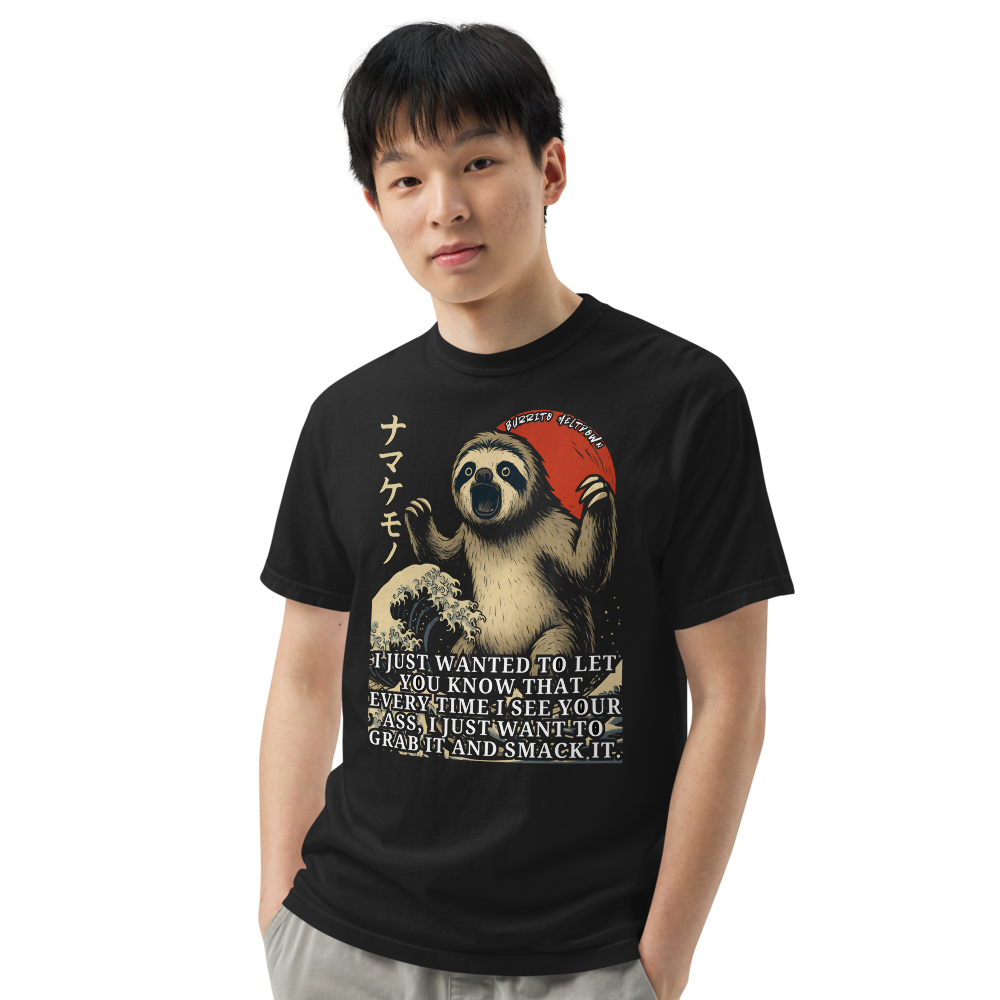 Every Time I See You – Great Wave Sloth Tee Mockup