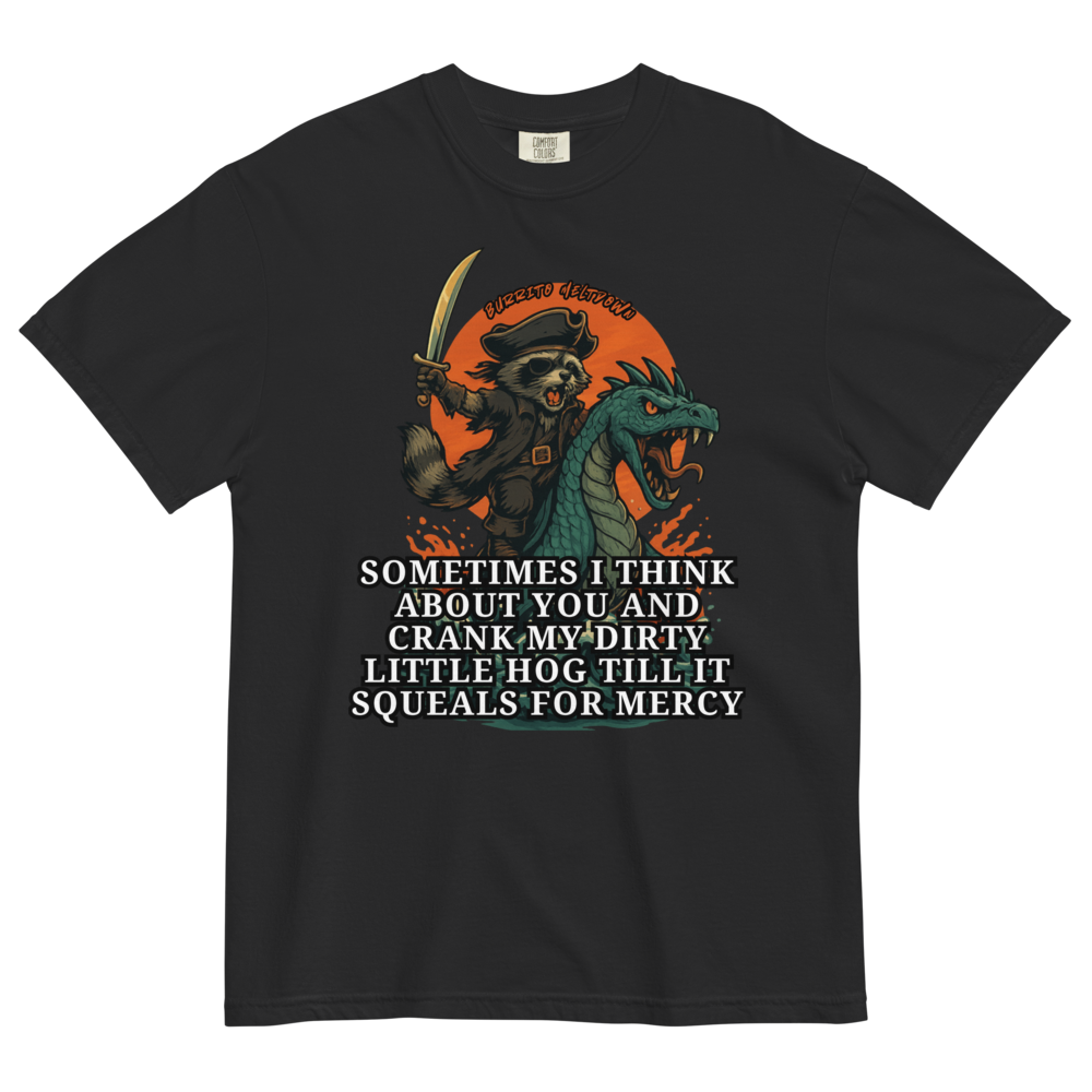 Sometimes I Think About You – Pirate Raccoon Tee Mockup