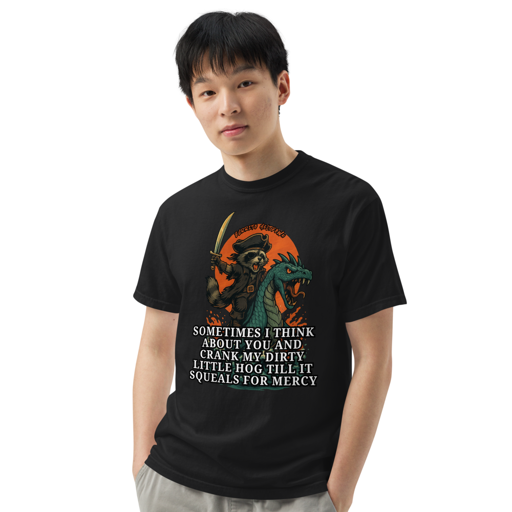 Sometimes I Think About You – Pirate Raccoon Tee Mockup