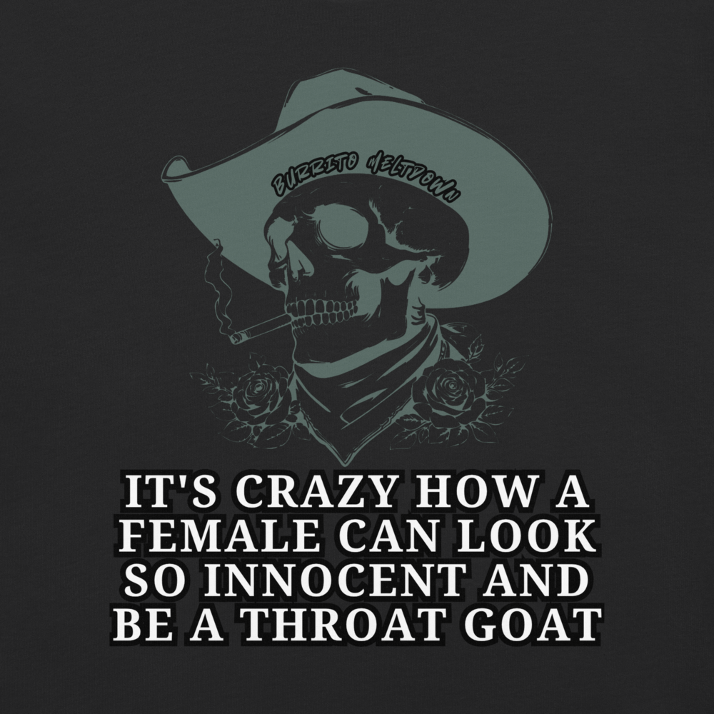 Innocent Until She Isn't – Cowboy Skull Tee Mockup