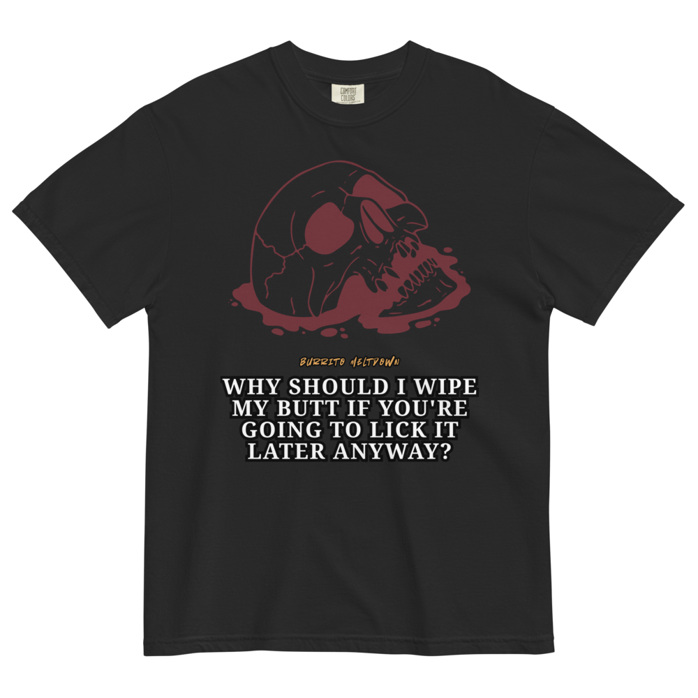 Why Should I Wipe – Crimson Skull Tee Mockup