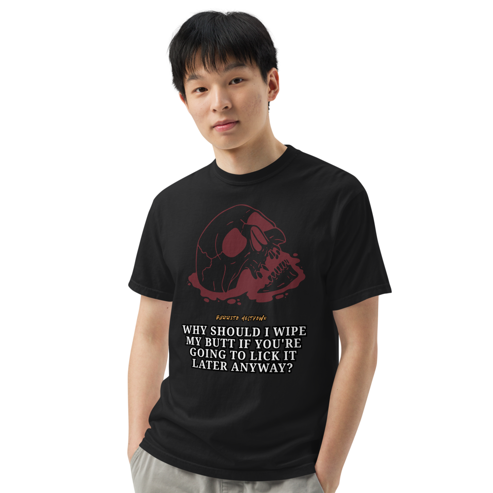 Why Should I Wipe – Crimson Skull Tee Mockup