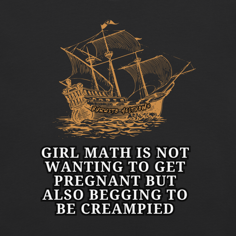 Girl Math – Pirate Ship Skull Tee Mockup