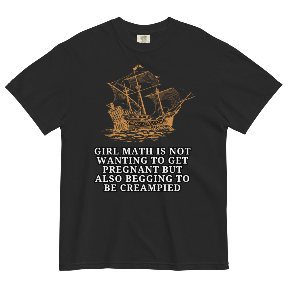 Girl Math – Pirate Ship Skull Tee Mockup