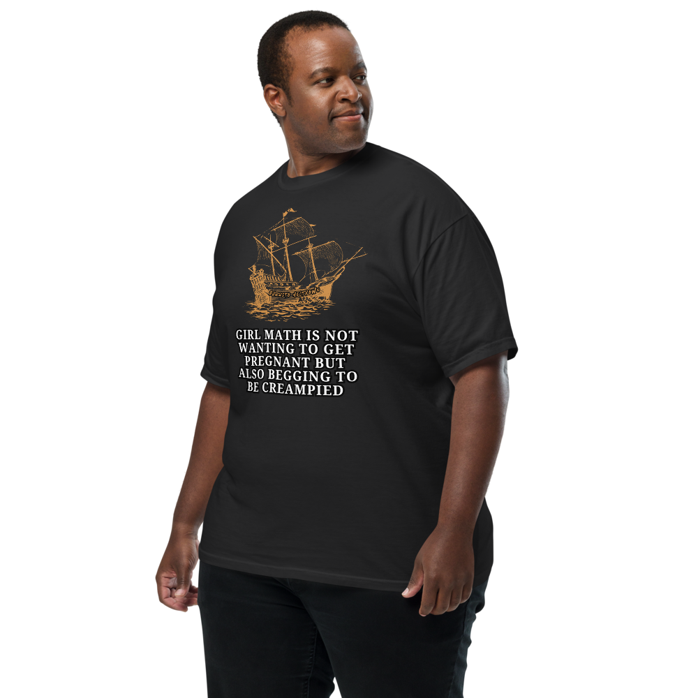 Girl Math – Pirate Ship Skull Tee Mockup