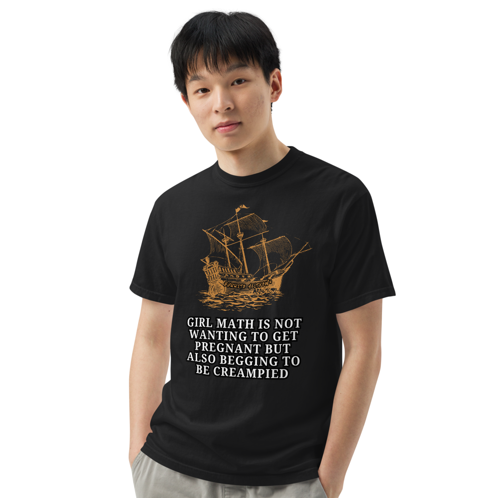 Girl Math – Pirate Ship Skull Tee Mockup