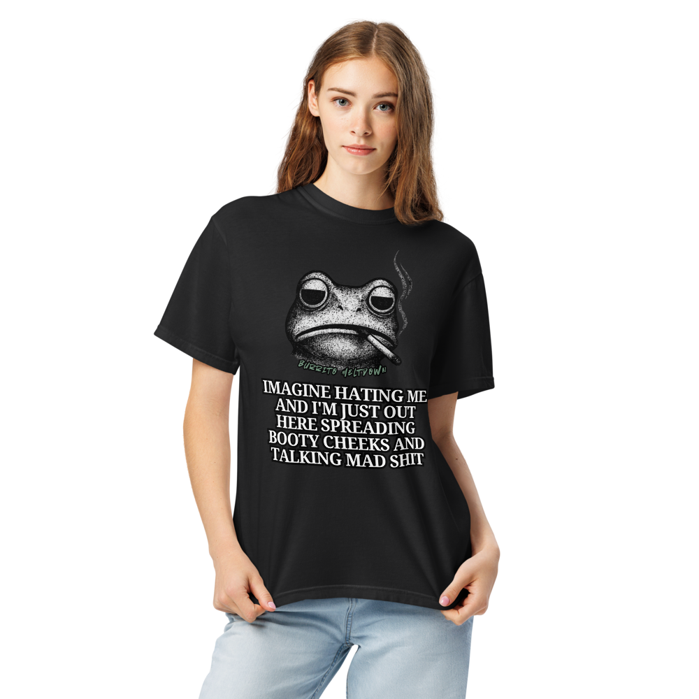 Imagine Hating Me – Smoking Frog Tee Mockup