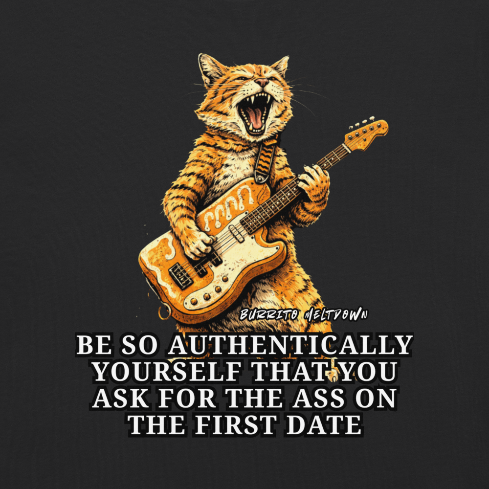 Be So Authentically Yourself – Guitar Cat Tee Mockup