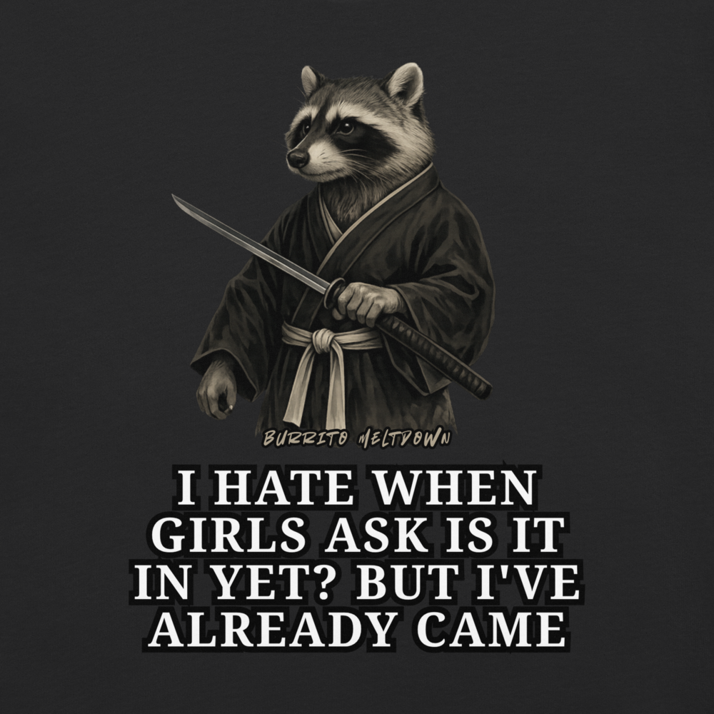 Is It In Yet – Samurai Raccoon Tee Mockup