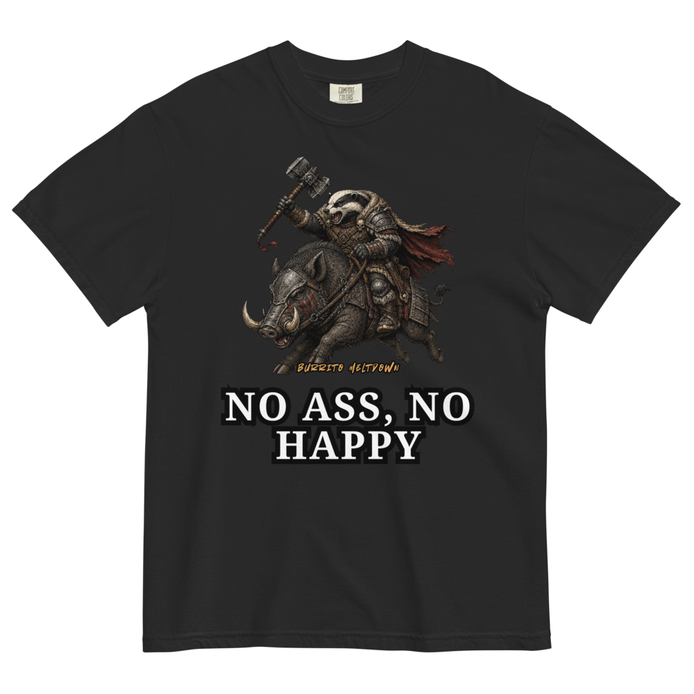 No Happy Without It – Badger Boar Rider Tee Mockup