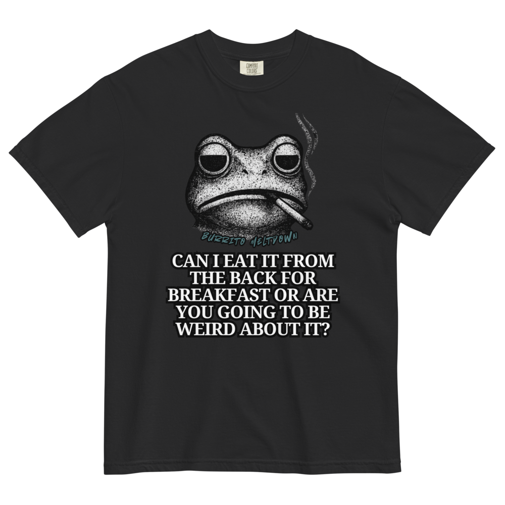 Breakfast From The Back – Smoking Frog Tee Mockup