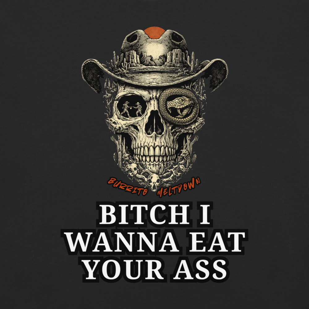 Wanna Eat It – Cowboy Skull Snake Tee Mockup