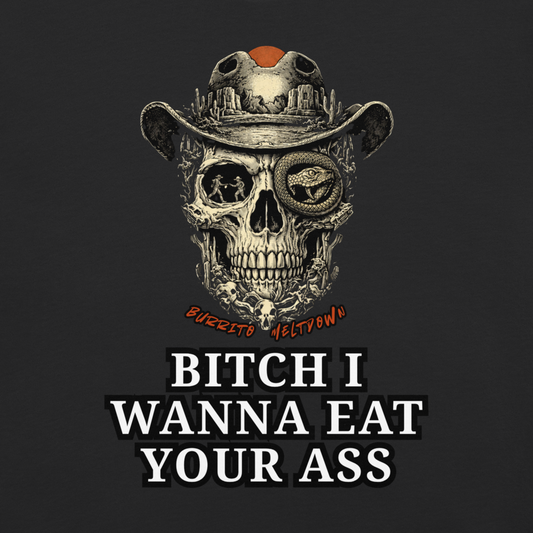 Wanna Eat It – Cowboy Skull Snake Tee Mockup