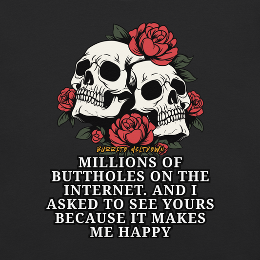 Millions On The Internet – Twin Skulls Tee Mockup