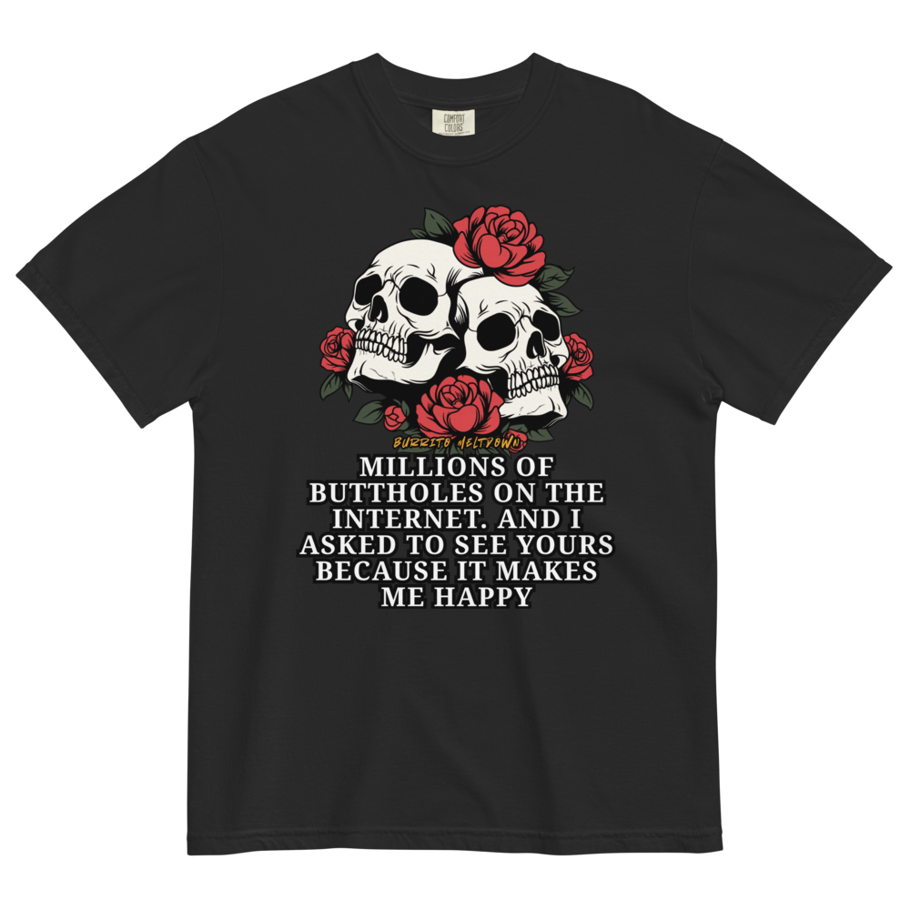 Millions On The Internet – Twin Skulls Tee Mockup