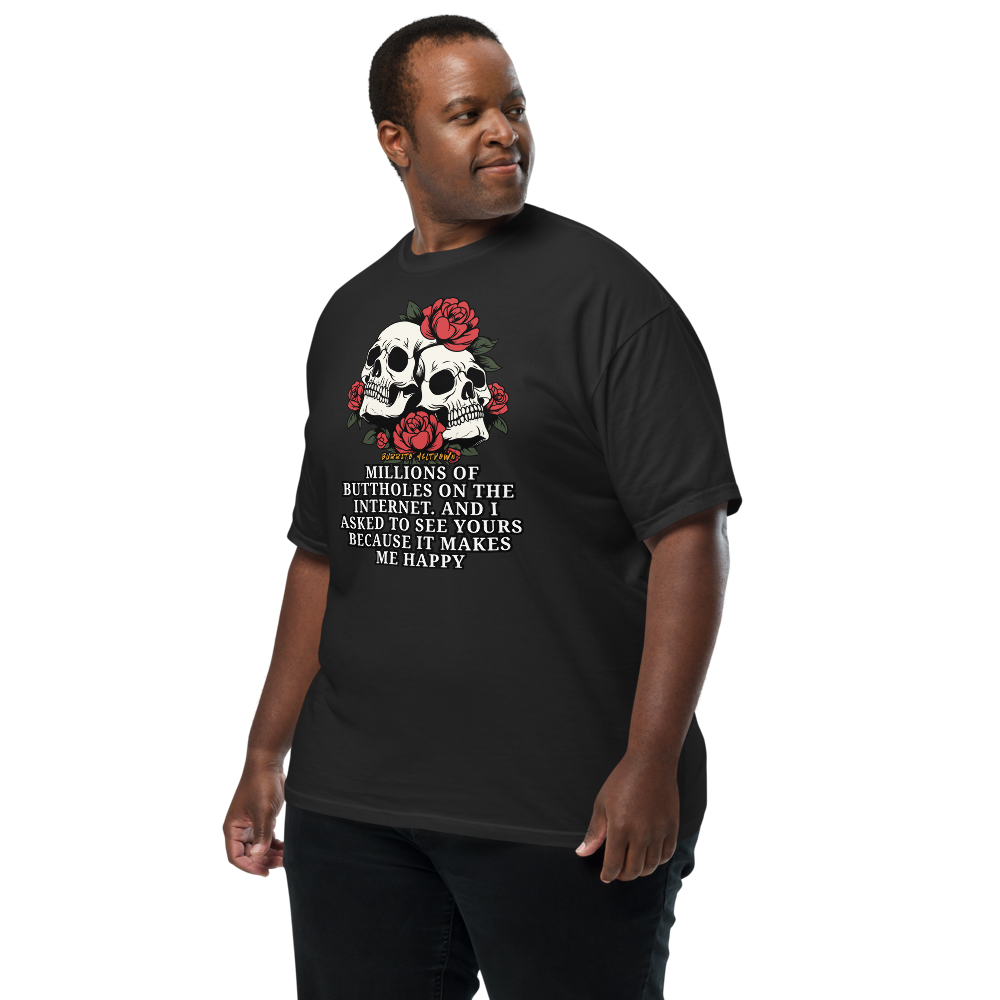 Millions On The Internet – Twin Skulls Tee Mockup