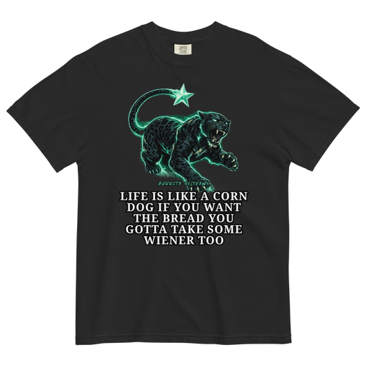 Life Is Like A Corn Dog – Neon Big Cats Tee Mockup