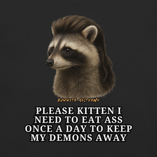Keep My Demons Away – Raccoon Tee Mockup
