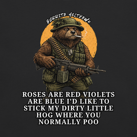 Roses Are Red – Army Bear Tee Mockup