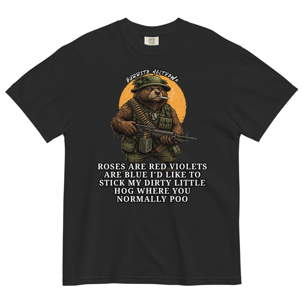 Roses Are Red – Army Bear Tee Mockup