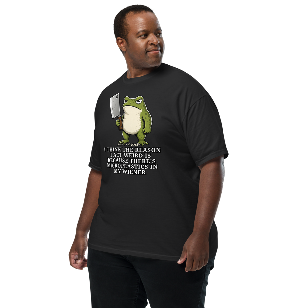 Microplastics In My Wiener – Butcher Frog Tee Mockup