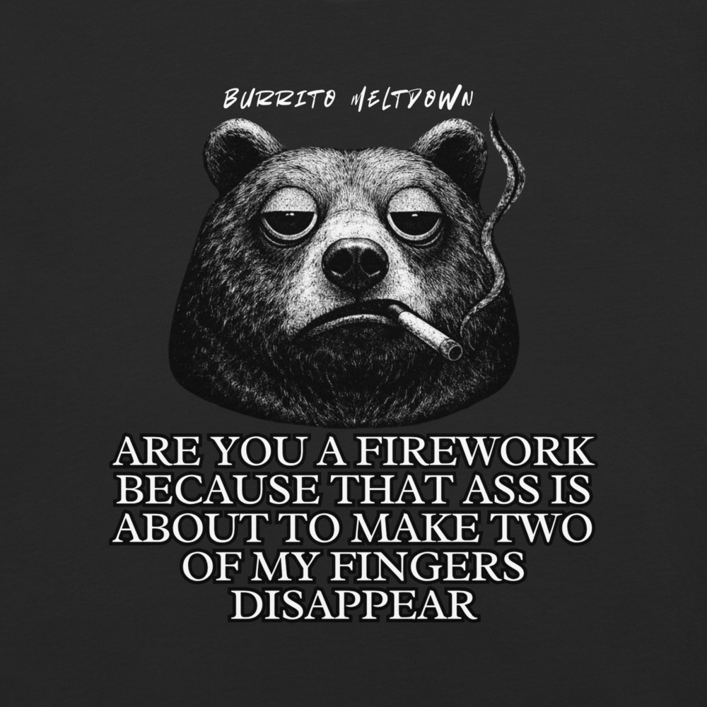 Two Fingers Disappear – Bear Tee Mockup