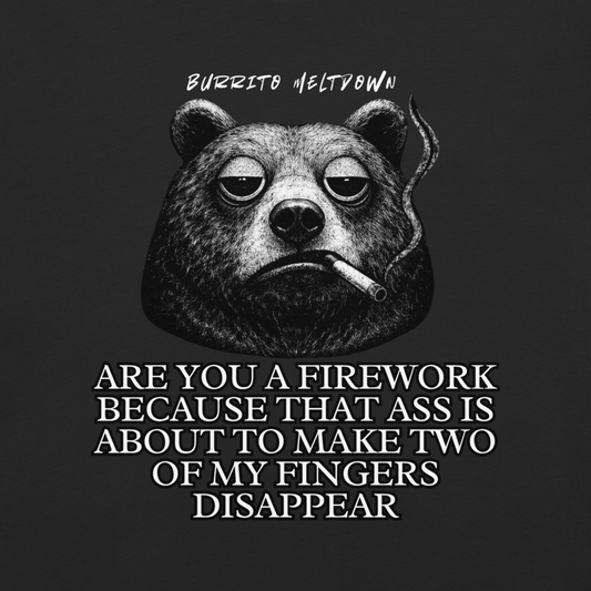 Two Fingers Disappear – Bear Tee Mockup