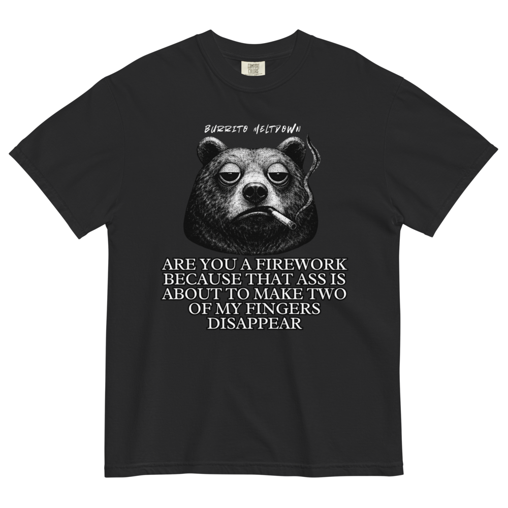 Two Fingers Disappear – Bear Tee Mockup