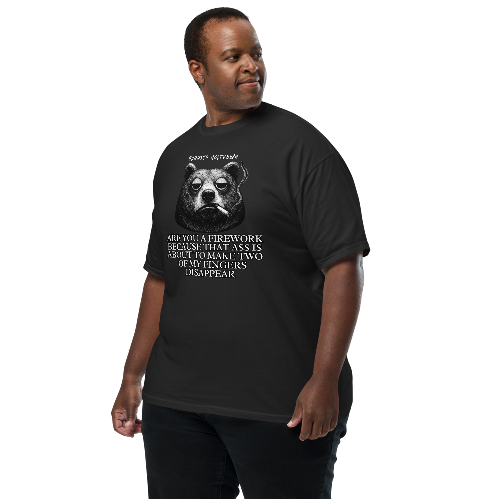 Two Fingers Disappear – Bear Tee Mockup