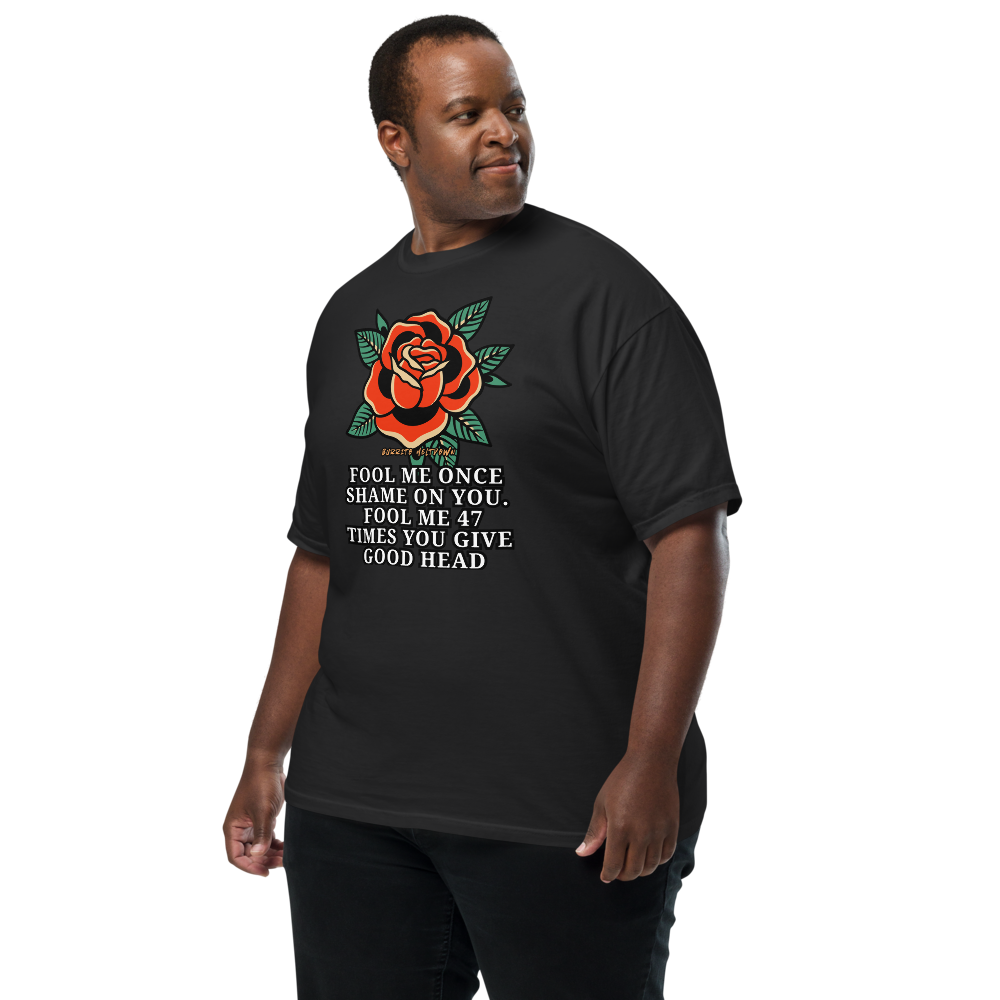 Fool Me 47 Times – Vintage Rose Flash Tee Mockup