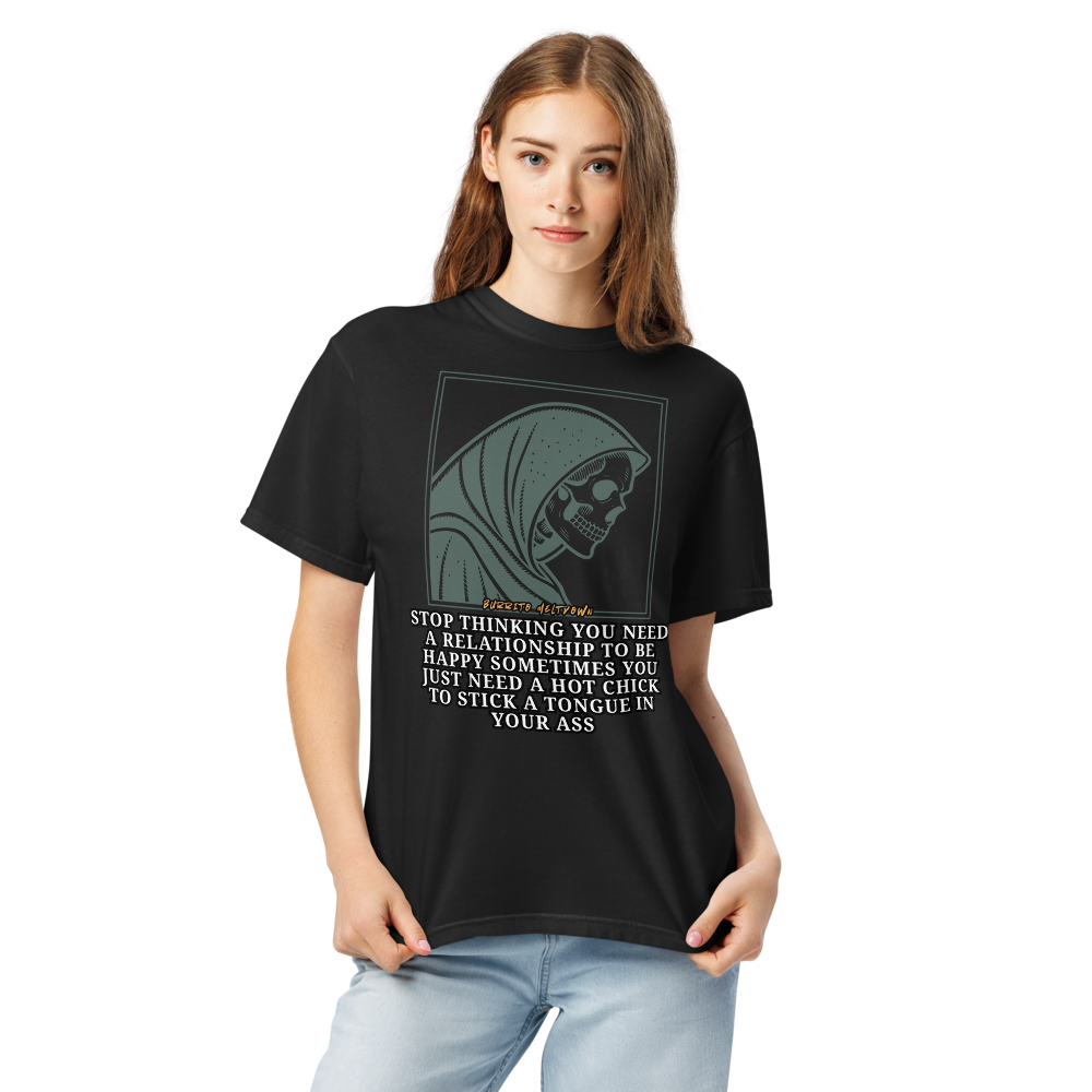 Just Need A Hot Chick – Grim Skull Tee Mockup