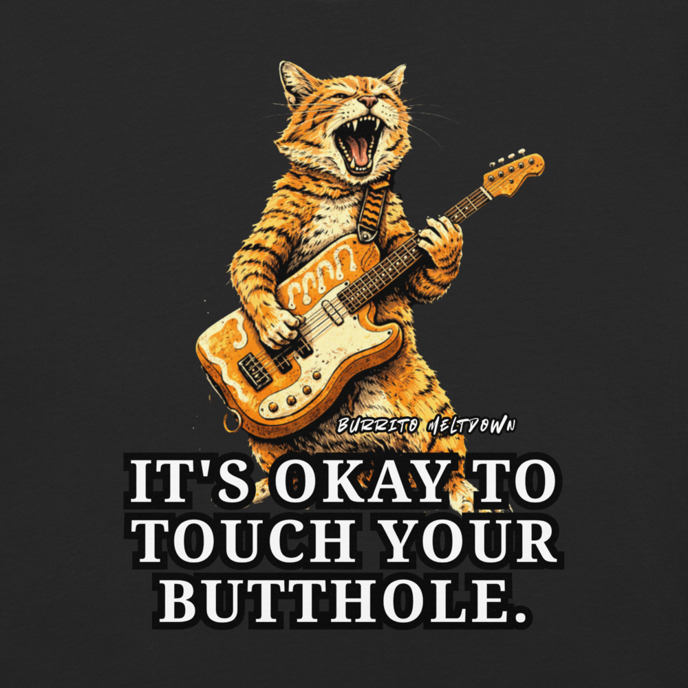 Rock Out – Guitar Cat Tee Mockup
