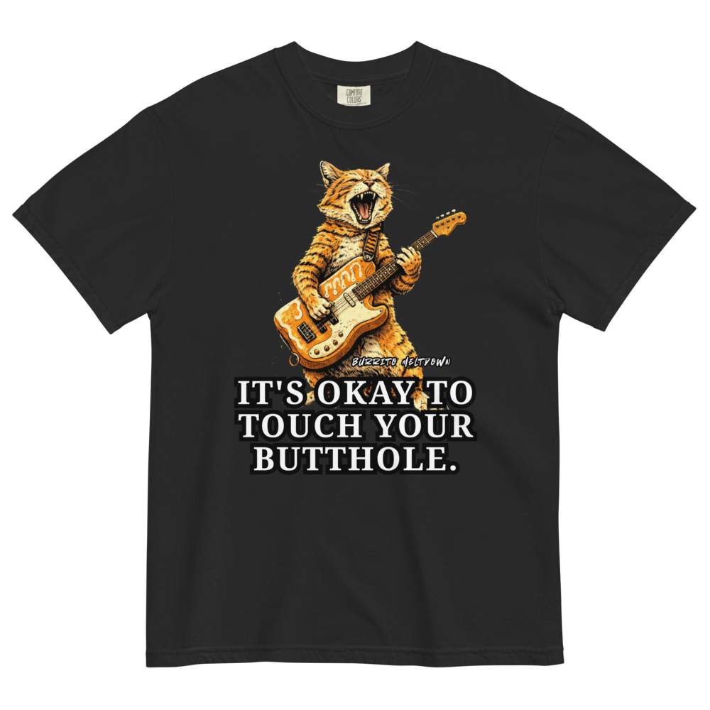 Rock Out – Guitar Cat Tee Mockup