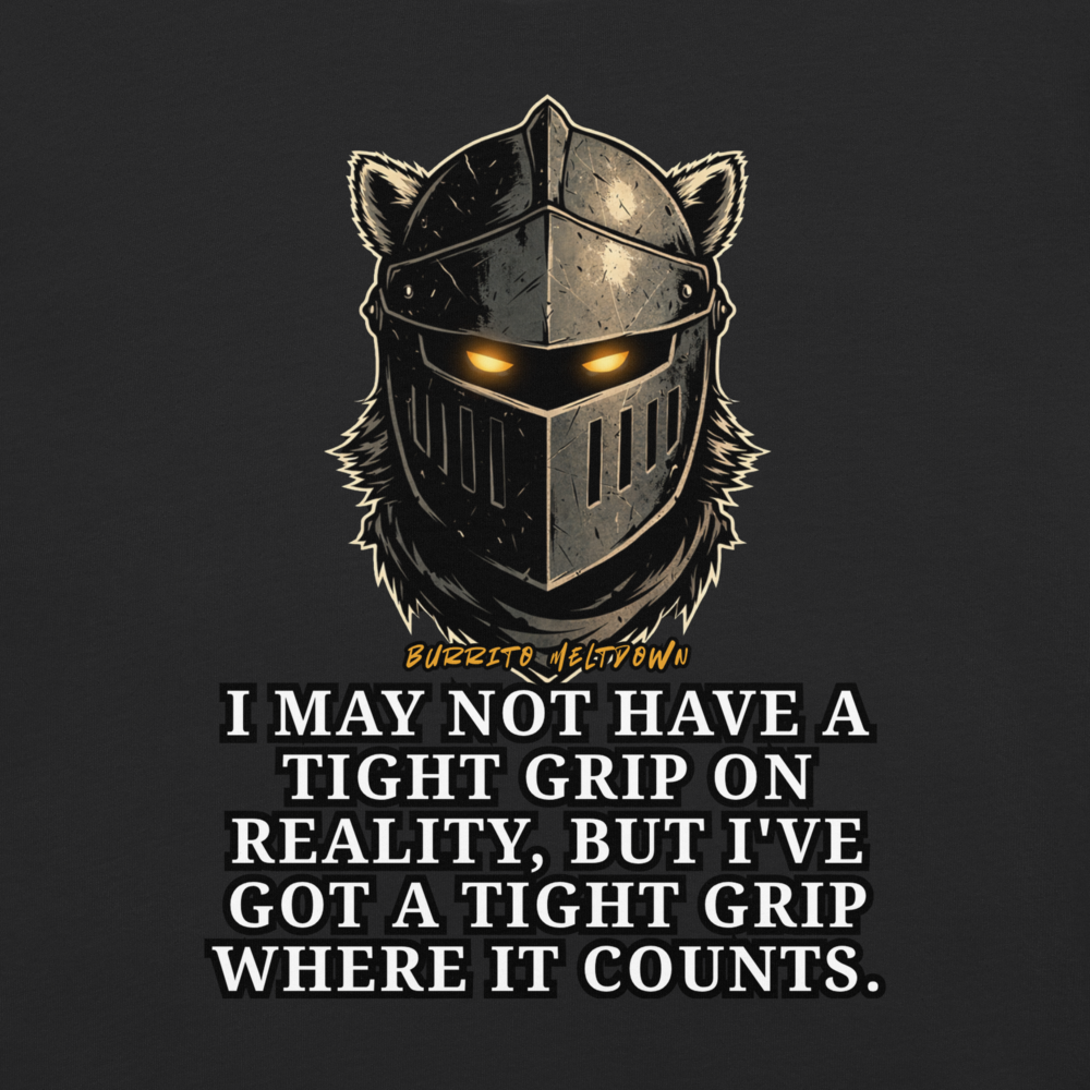 Tight Grip Where It Counts – Wolf Knight Tee Mockup