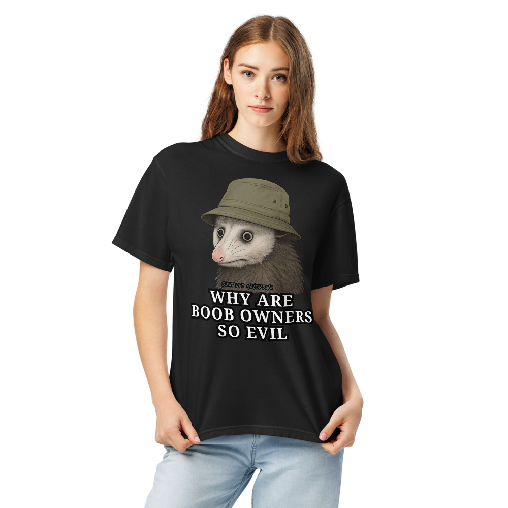 Why Owners Are So Evil – Bucket Hat Possum Tee Mockup