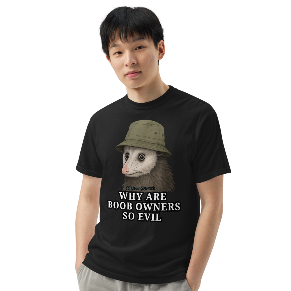 Why Owners Are So Evil – Bucket Hat Possum Tee Mockup