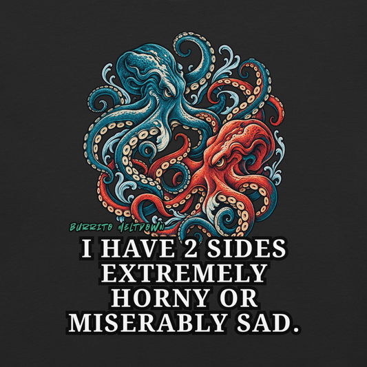 I Have 2 Sides - Twin Octopus Tee Mockup