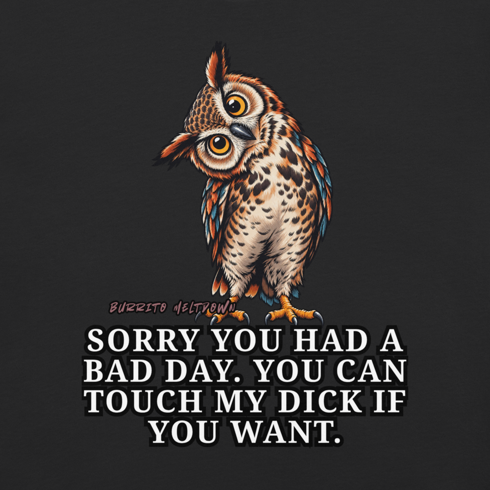 Sorry You Had A Bad Day - Night Owl Tee Mockup