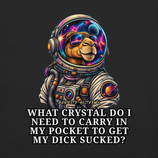 What Crystal Do I Need - Astronaut Camel Tee Mockup