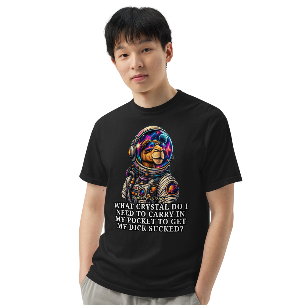 What Crystal Do I Need - Astronaut Camel Tee Mockup