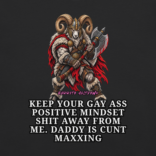 Positive Mindset Away From Me - Viking Ram Tee Mockup