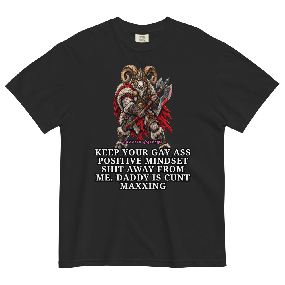Positive Mindset Away From Me - Viking Ram Tee Mockup