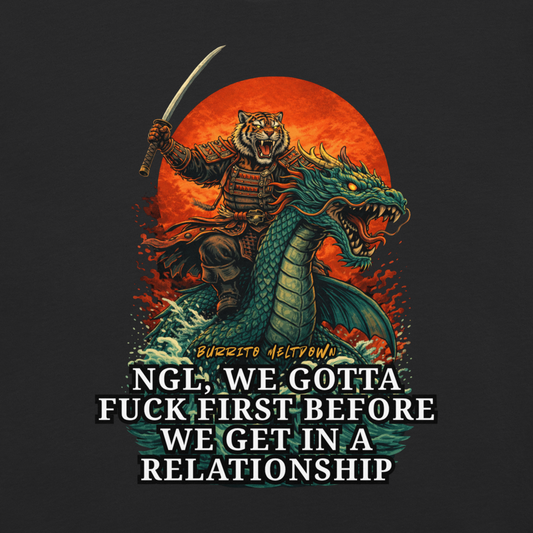 Before We Get In A Relationship – Samurai Tiger Tee Mockup