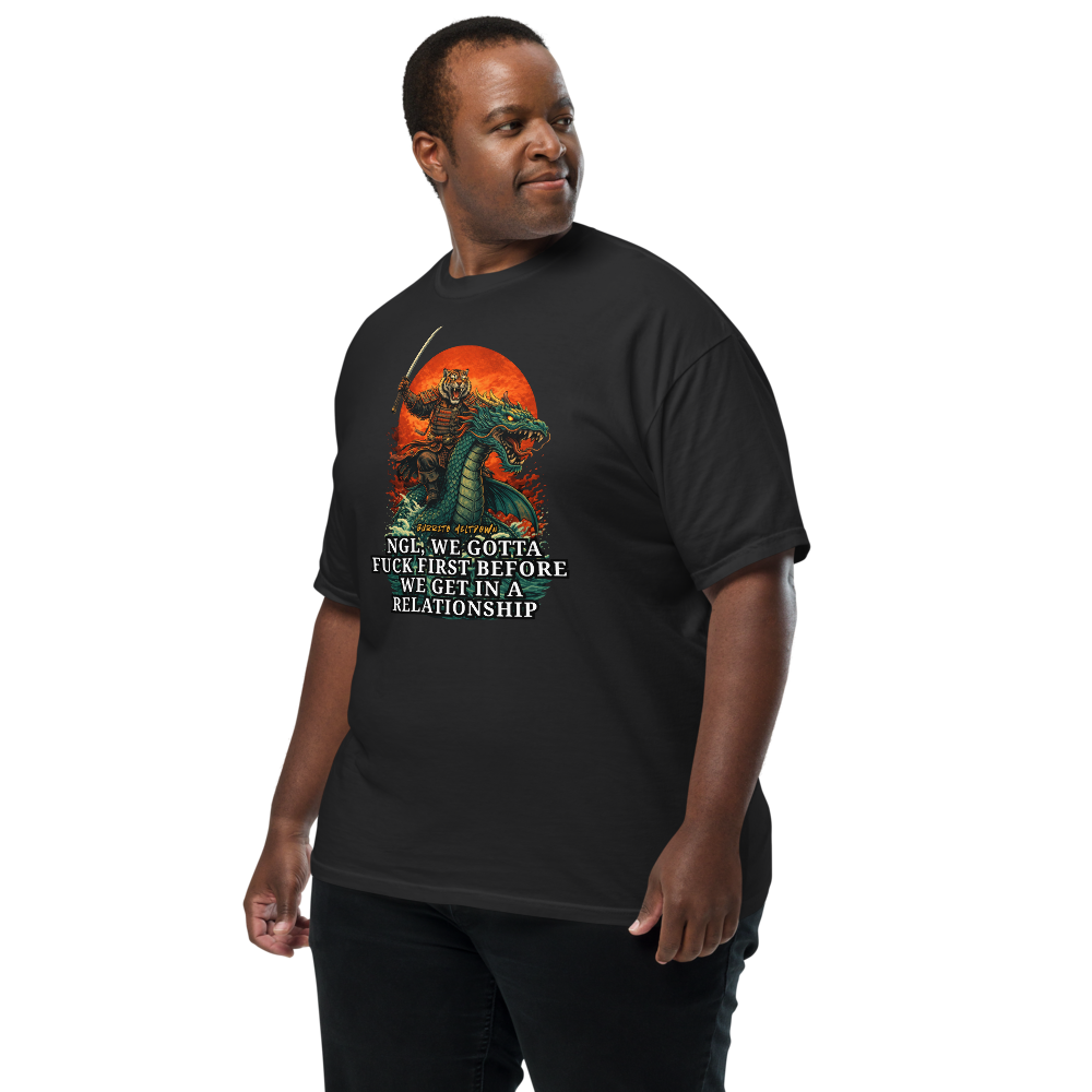 Before We Get In A Relationship – Samurai Tiger Tee Mockup