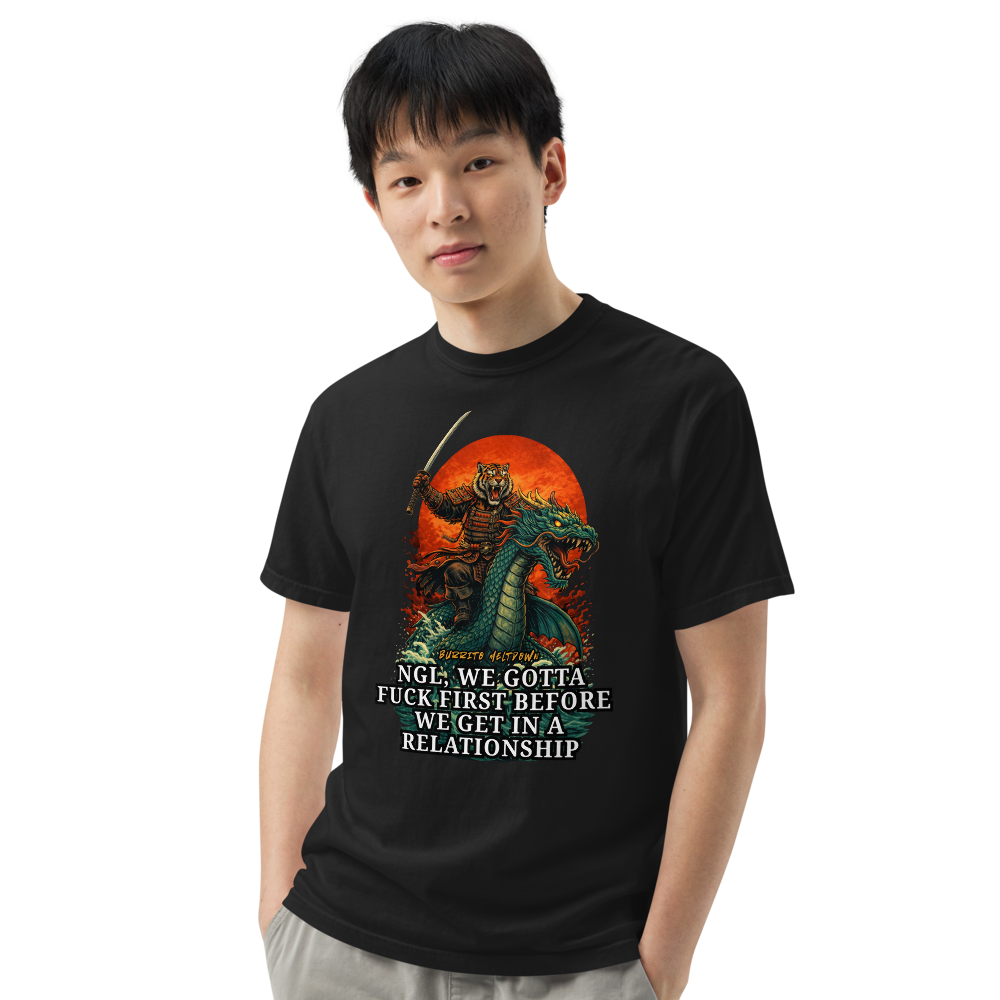 Before We Get In A Relationship – Samurai Tiger Tee Mockup