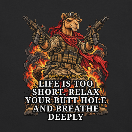 Relax Your Butt Hole – Tactical Camel Tee Mockup
