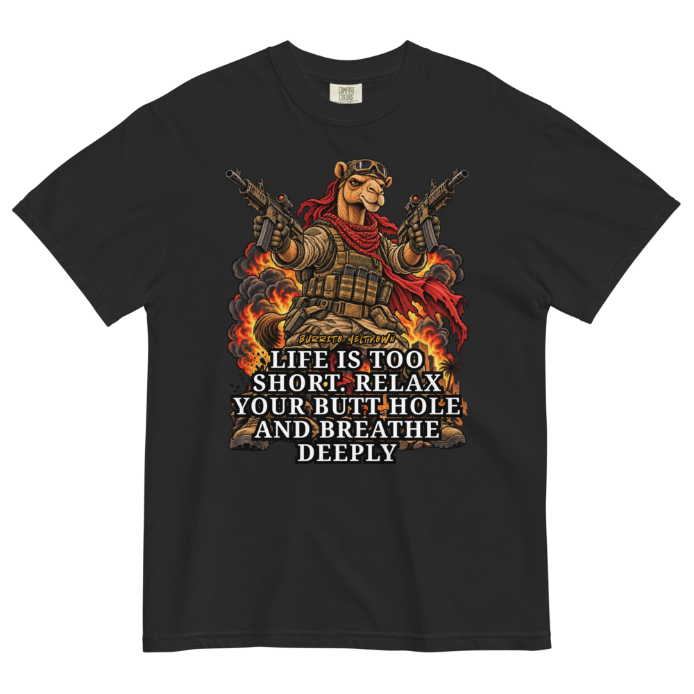 Relax Your Butt Hole – Tactical Camel Tee Mockup