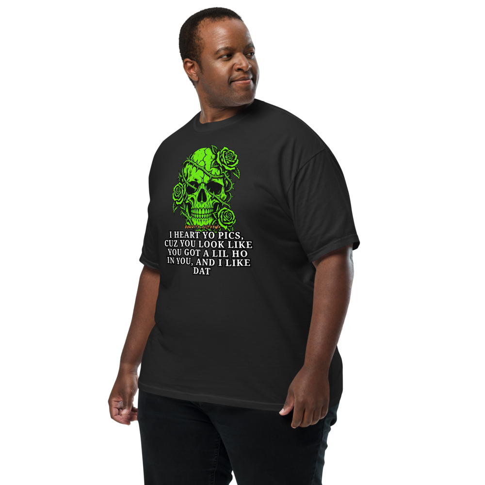 I Heart Yo Pics – Rose Skull Tee Mockup