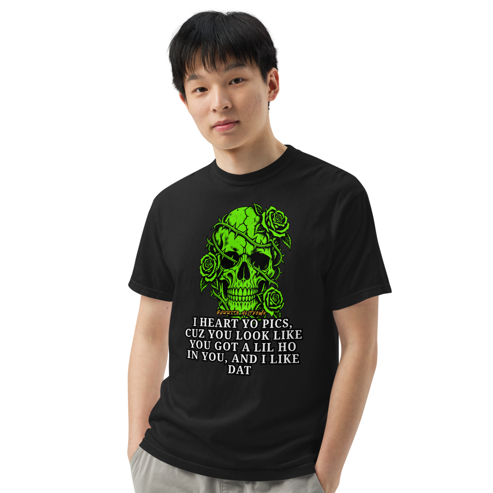I Heart Yo Pics – Rose Skull Tee Mockup