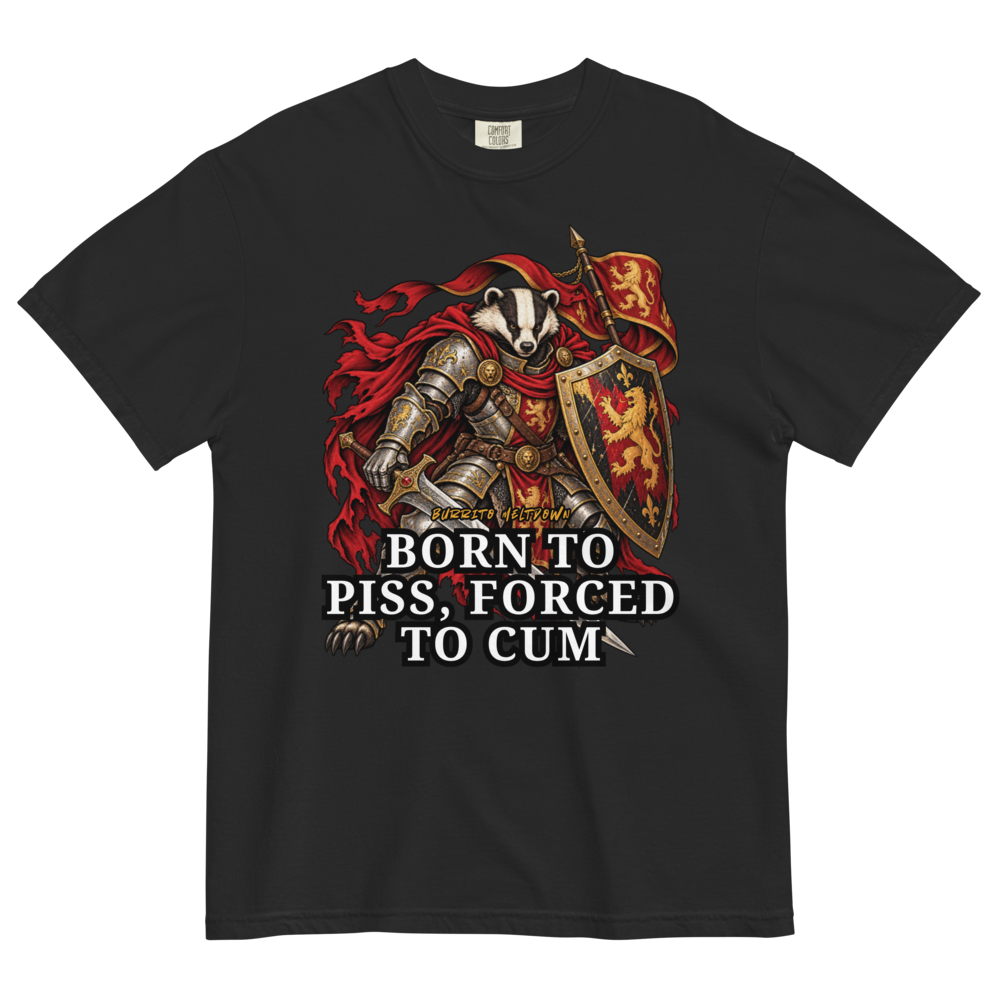 Born To Piss – Badger Knight Tee Mockup